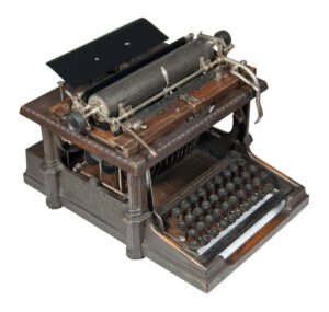 Photograph of the Remington Sholes 2 typewriter.